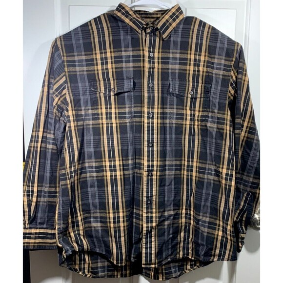 GH Bass & Co Plaid XL Button-up Long Sleeve Shirt Long Short Design Pockets - Picture 2 of 13